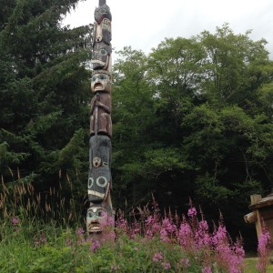 Totem Pole with Firesweed